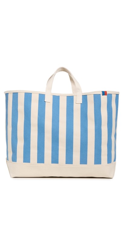 KULE The All Over Striped Tote Canvas/Royal Blu