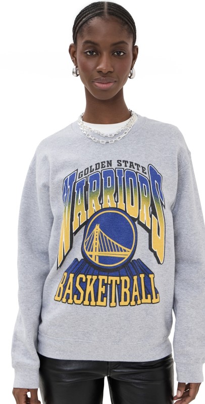 Junk Food Warriors Backcourt Crewneck Sweatshirt Heather Grey