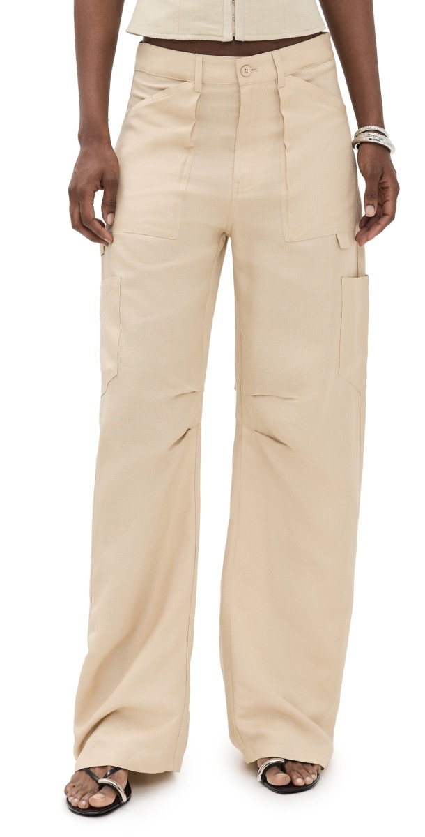 Lioness Miami Vice Linen Pants Deep Wheat