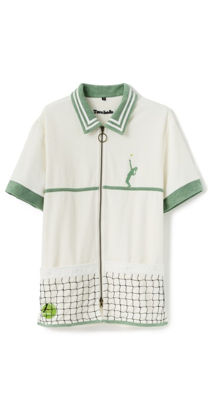 Tombolo 'Fault One' Tennis Cabana Shirt White