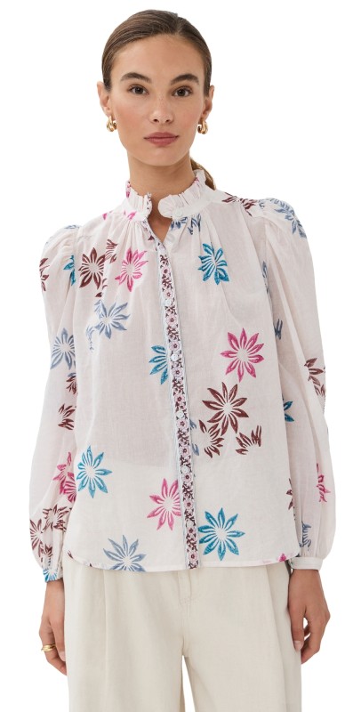 Alix of Bohemia Annabel Berry Jackfruit Shirt White