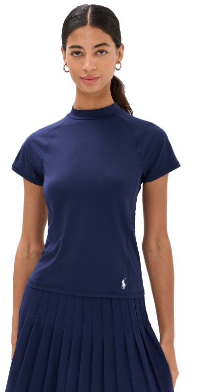 RLX Ralph Lauren Mock Neck Tee Refined Navy