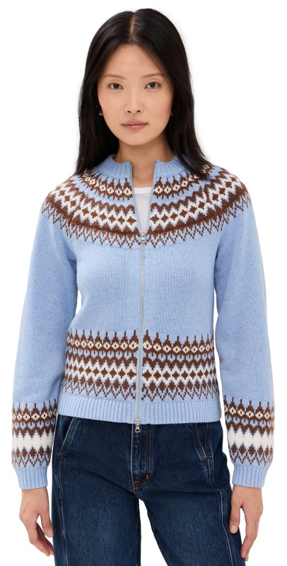 ALIGNE Freba Sweater Blue Fairisle