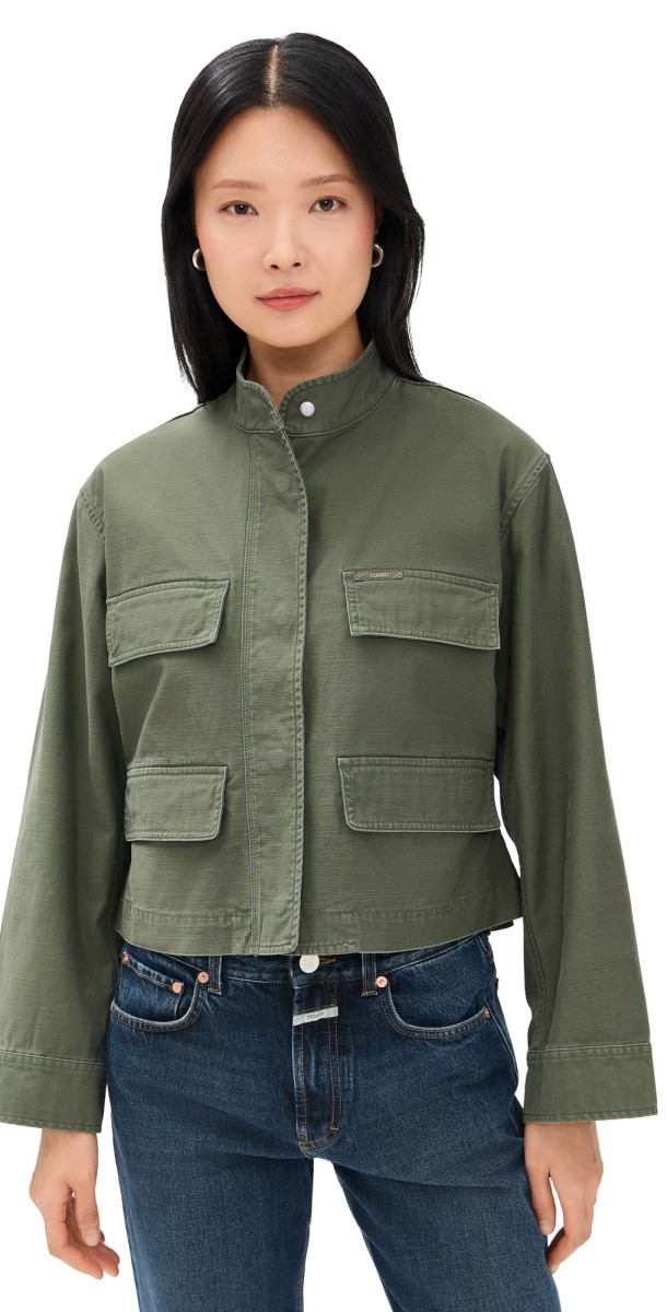 Closed Cropped Field Jacket Matcha Green