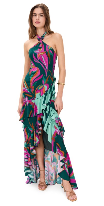 PatBO Aljezur High Low Dress Green
