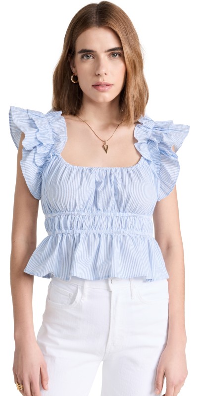o. p.t Cari Top Blue Stripe