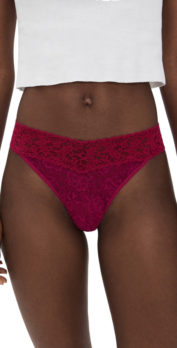 Hanky Panky Gingerbread House Original Thong Dark Pomegranat