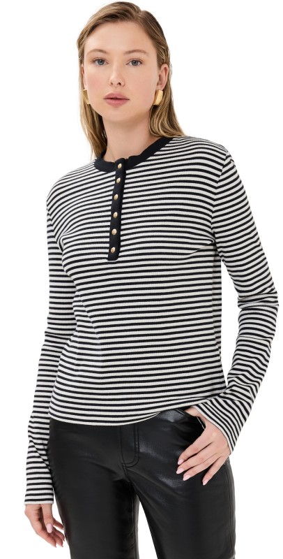 ANINE BING Alessia Long Sleeve Tee Multi