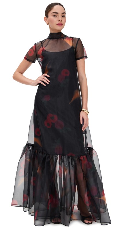 STAUD Calluna Dress Farmer's Market Black