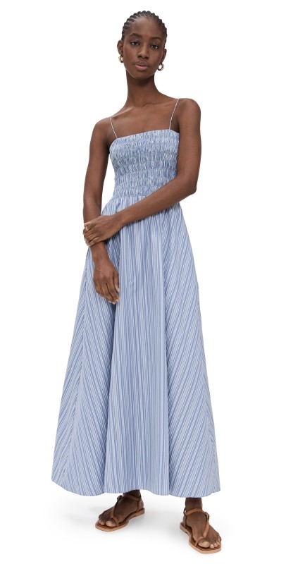 FAITHFULL THE BRAND Lida Maxi Dress Blue Stripe