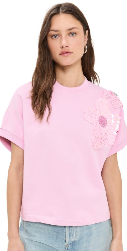 ESSENTIEL ANTWERP Hinoui Embroidered Sweatshirt Pure Pink