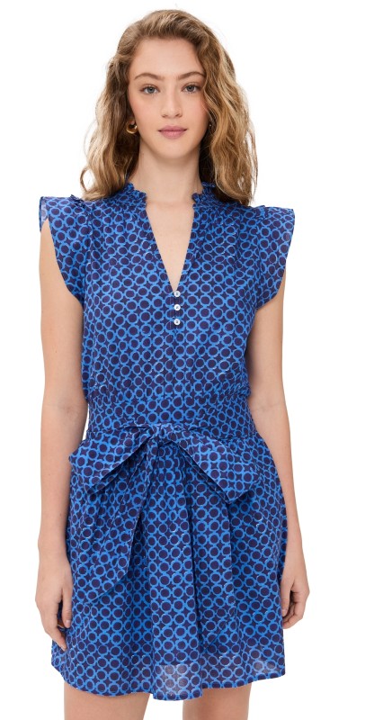 Marea Liz Dress Blue Porto Print