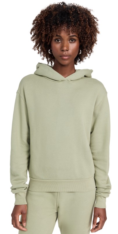 perfectwhitetee Heart Fleece Hoodie Oil Green