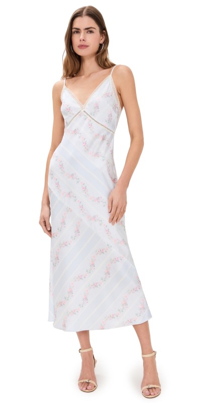 LoveShackFancy Ermon Dress Wavecrest Blue