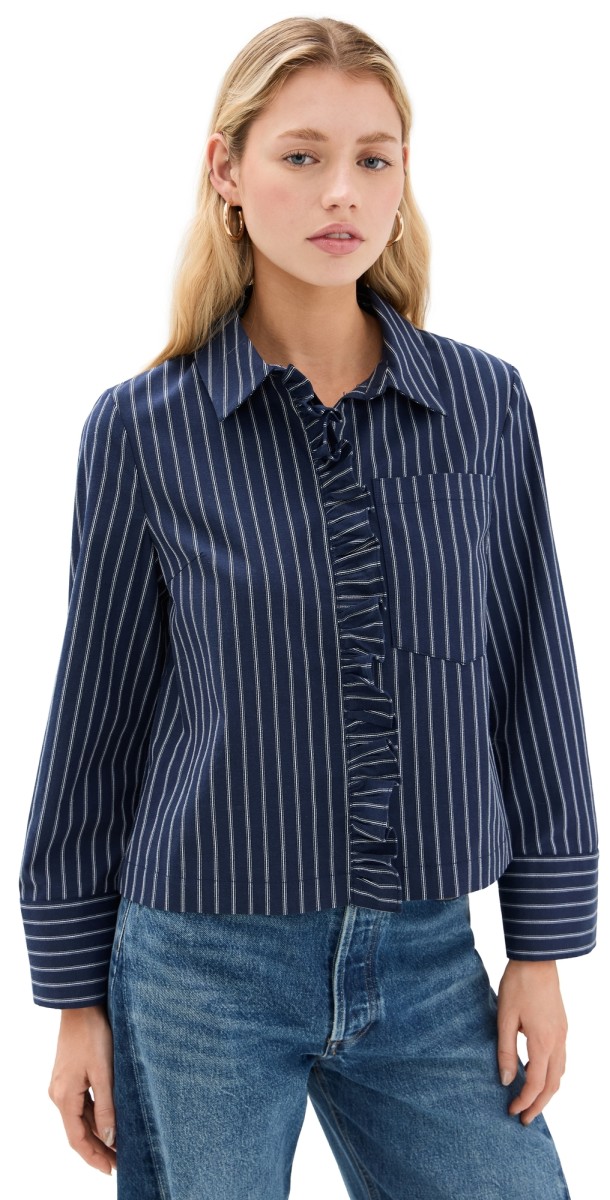 BAUM UND PFERDGARTEN Milu Blouse Navy Blazer Stripe