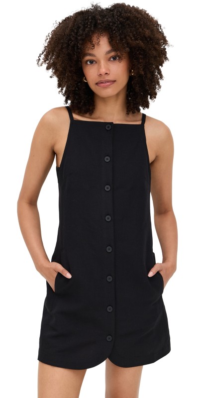 ALIGNE Ozzy Linen Mini Dress Black