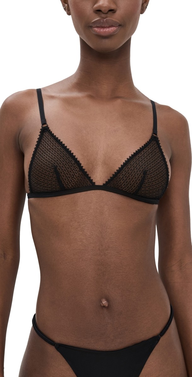 Kiki De Montparnasse Crochet Soft Bra Black