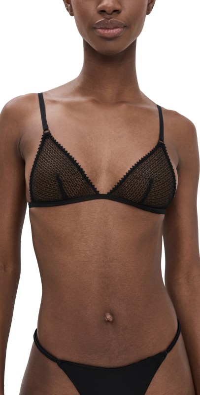 Kiki De Montparnasse Crochet Soft Bra Black