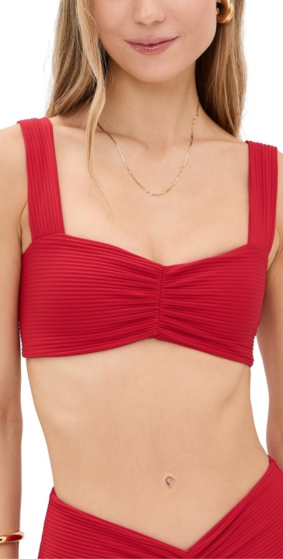 LSPACE Marlee Bikini Top Lipstick Red