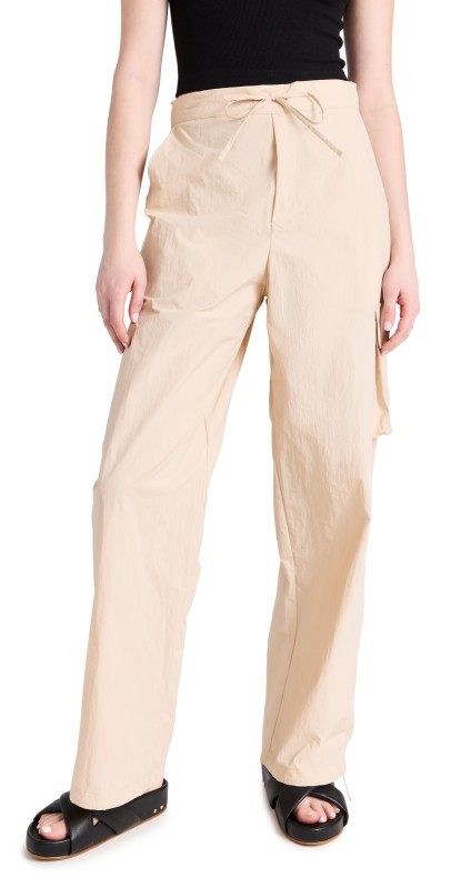 DONNI. Nylon Cargo Pants Sand