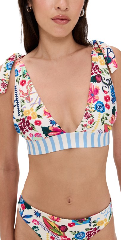 Agua Bendita Laurie Citrus Bikini Top Multicolor