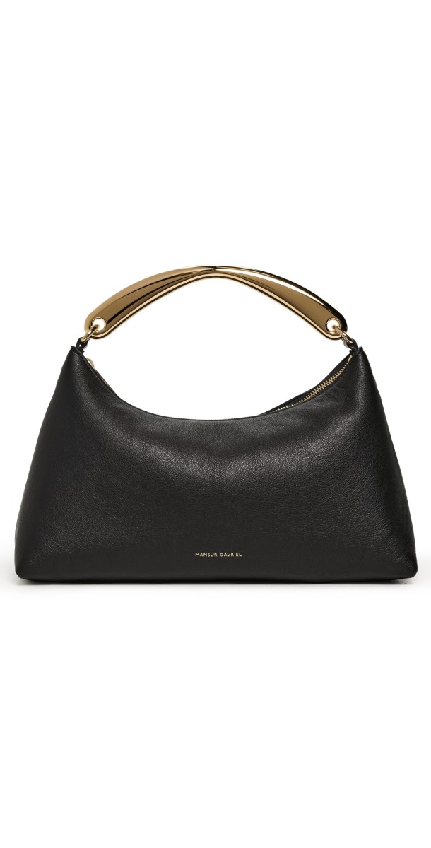 Mansur Gavriel Metal Handle Rhea Bag Black