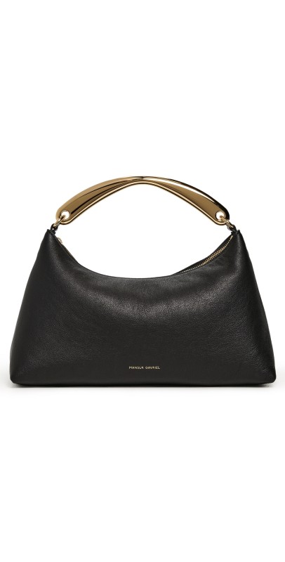 Mansur Gavriel Metal Handle Rhea Bag Black
