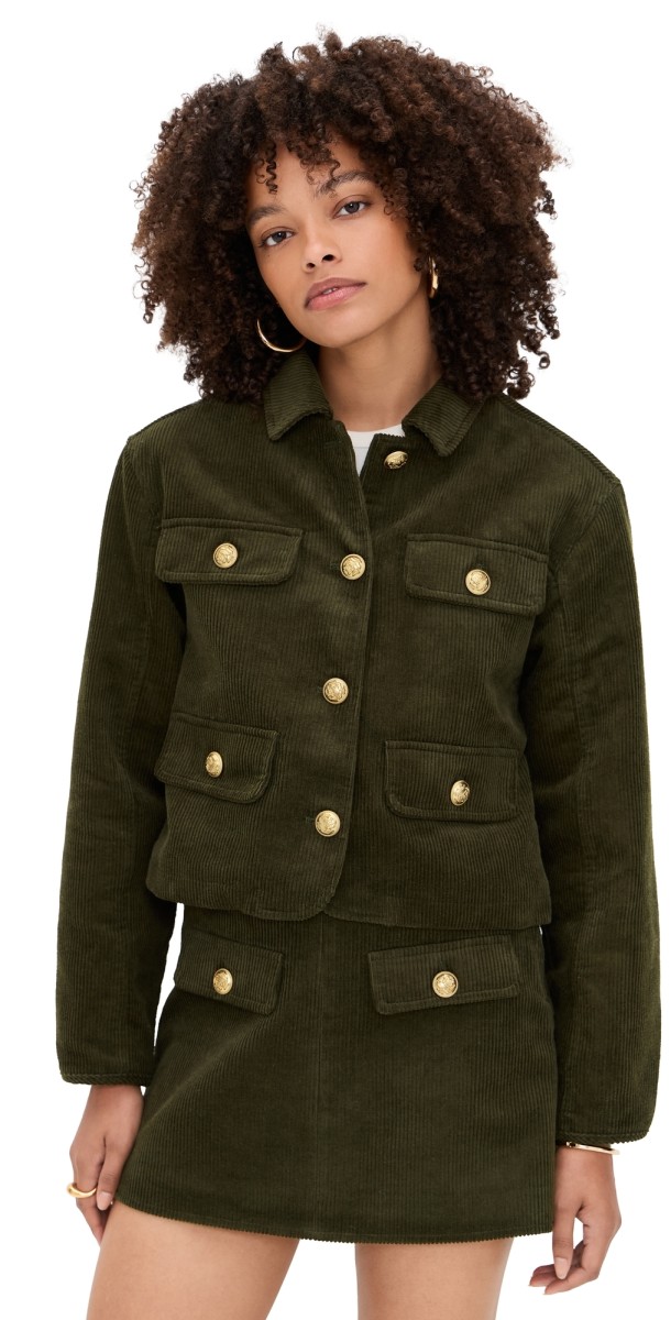 BLANKNYC Inside Scoop Corduroy Jacket Olive
