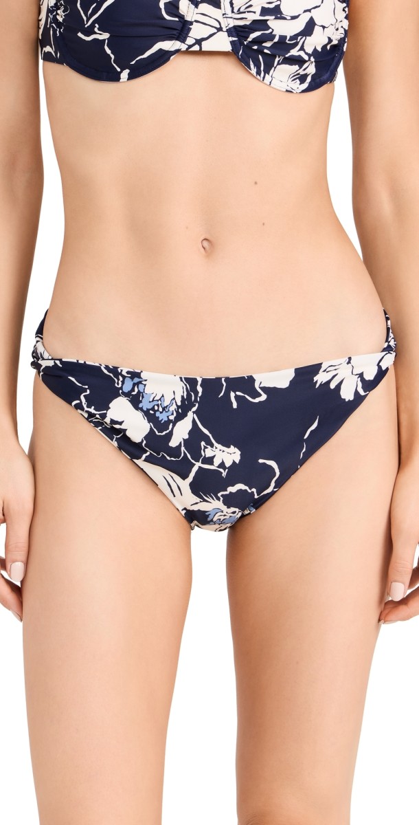 Tanya Taylor Paloma Bikini Bottoms Maritime Blue/Cream Multi
