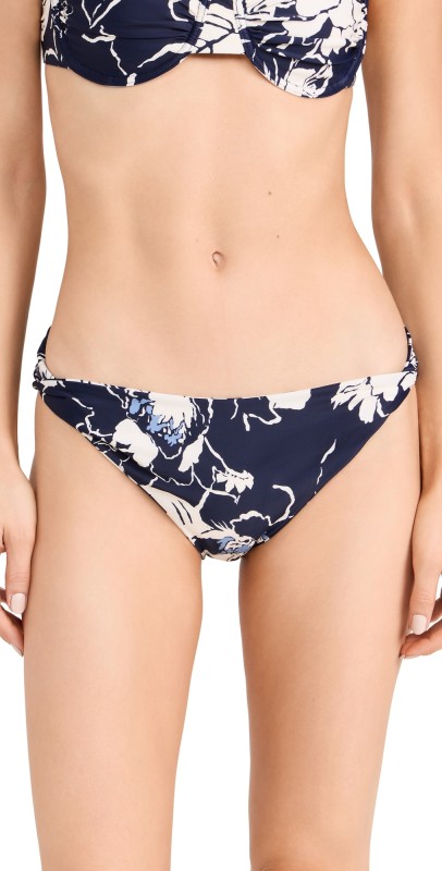 Tanya Taylor Paloma Bikini Bottoms Maritime Blue/Cream Multi
