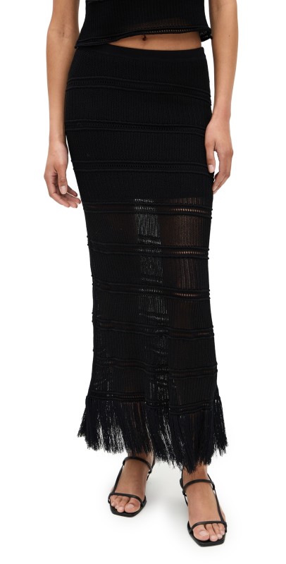 Z Supply Flynn Crochet Skirt Black