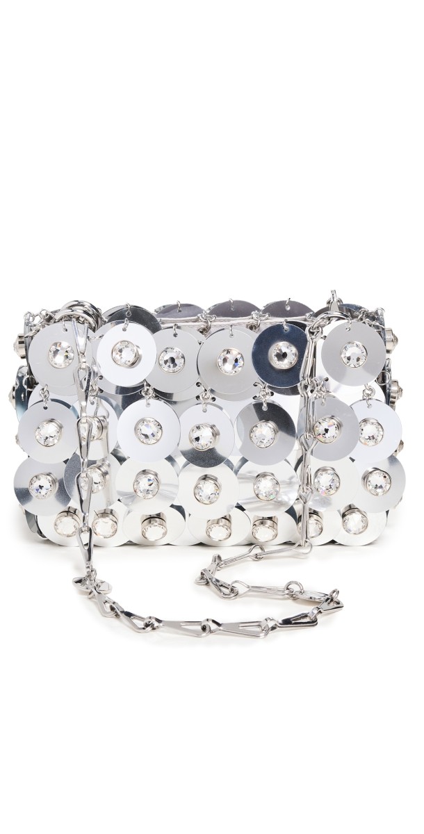 rabanne Sparkle Nano Bag Silver
