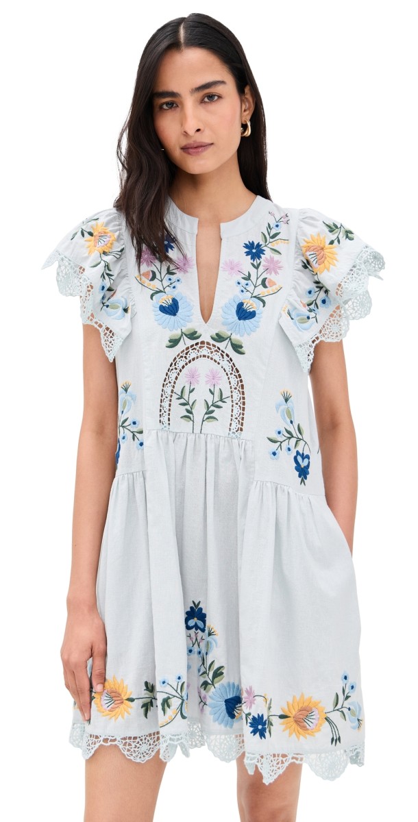 Sea Celia Embroidery Dress Sky