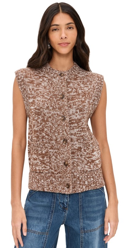 ALIGNE Bronson Sweater Vest Brown