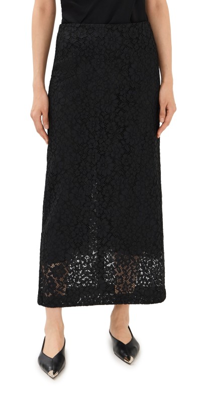 Proenza Schouler Jasmine Skirt in Stretch Lace Black