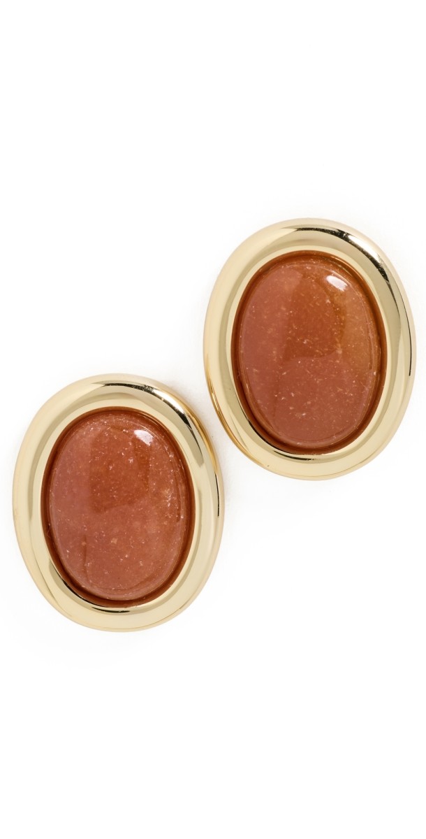 Luv Aj Sunset Stone Studs Gold