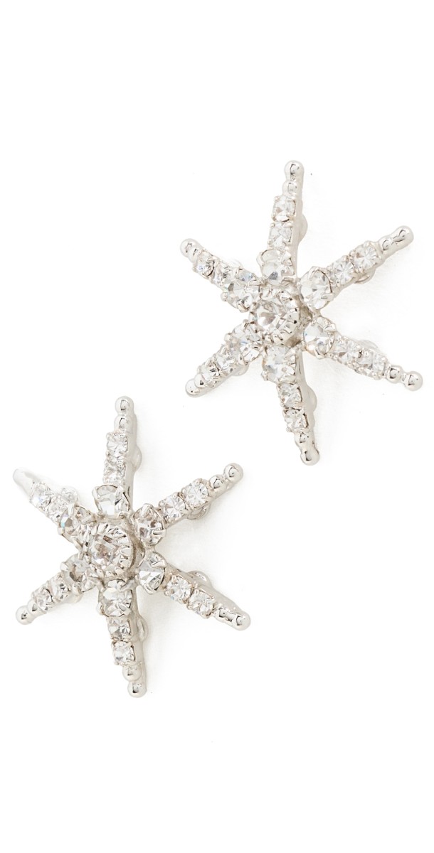 LELET NY Venus Crystal Stud Earrings Rhodium