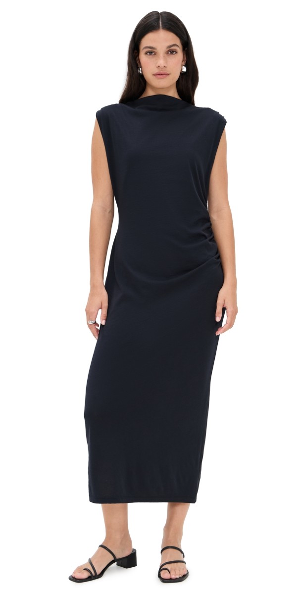 Vince Cowl Neck Muscle Tee Dress Coastal