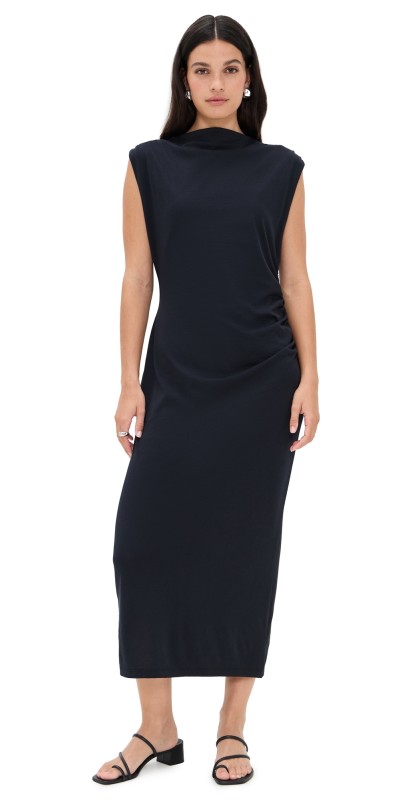 Vince Cowl Neck Muscle Tee Dress Coastal