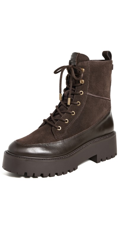 Sam Edelman Elliot Boots Dark Brownstone/Smokey Taupe
