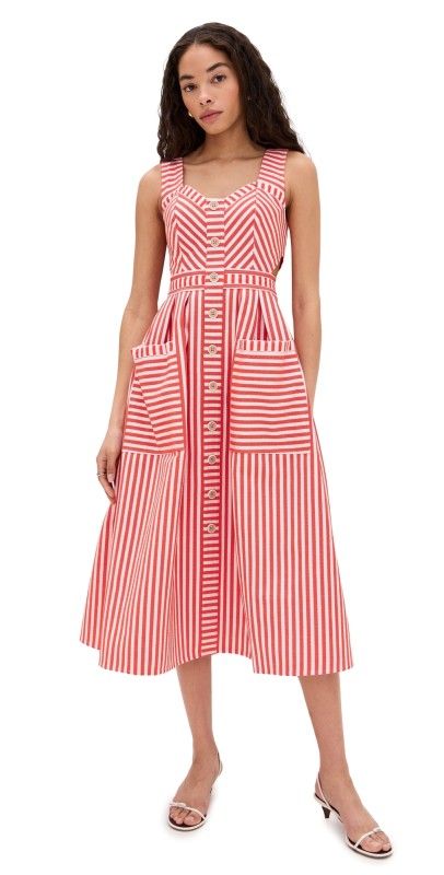 Hunter Bell Cosi Dress Poppy Stripe