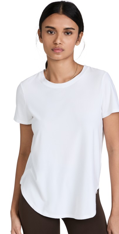 Beyond Yoga On The Down Low Tee Cloud White