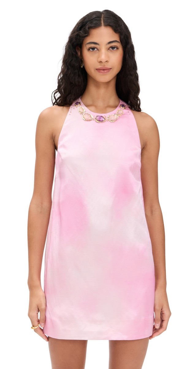 Aje Twilight Mini Dress Blush Ink