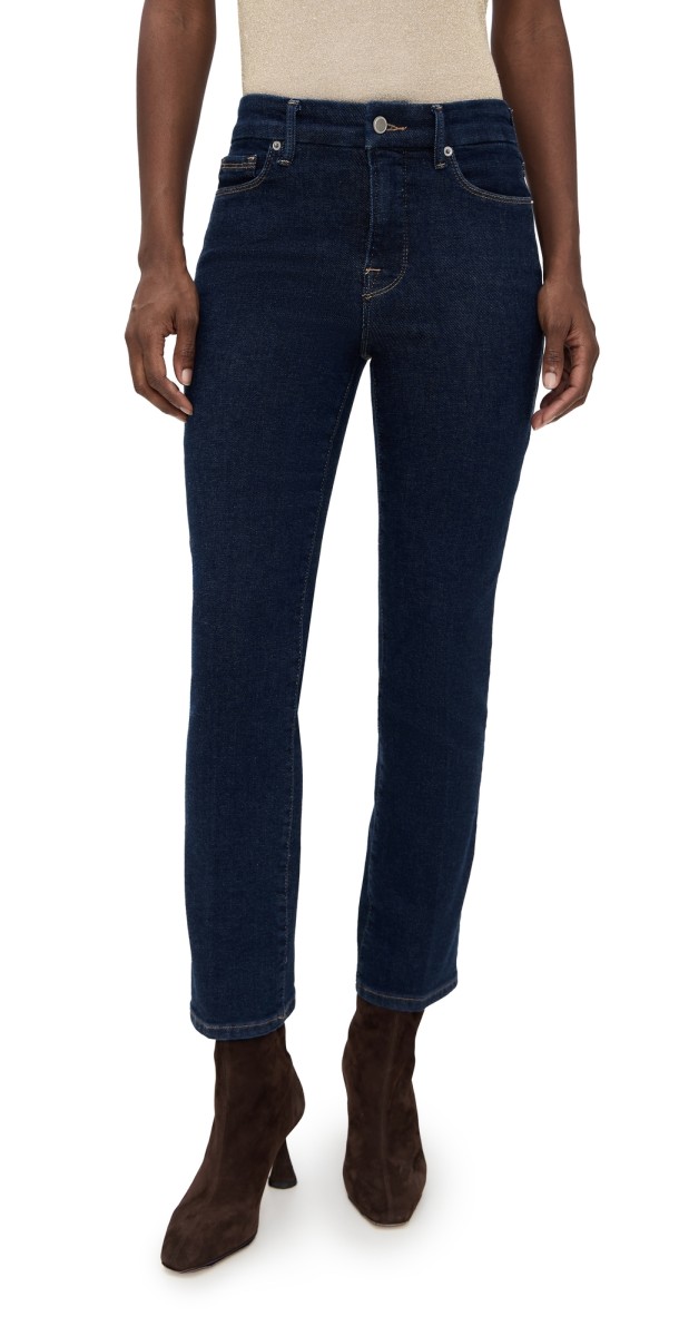 Good American Good Legs Straight Jeans Indigo983