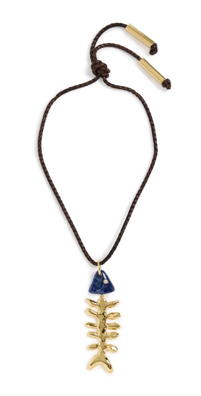 Eliou Fish Bone Necklace Gold Plated