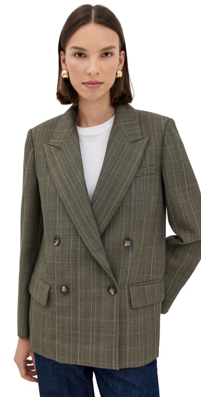 TWP Harper Blazer Medium Heather Grey Multi