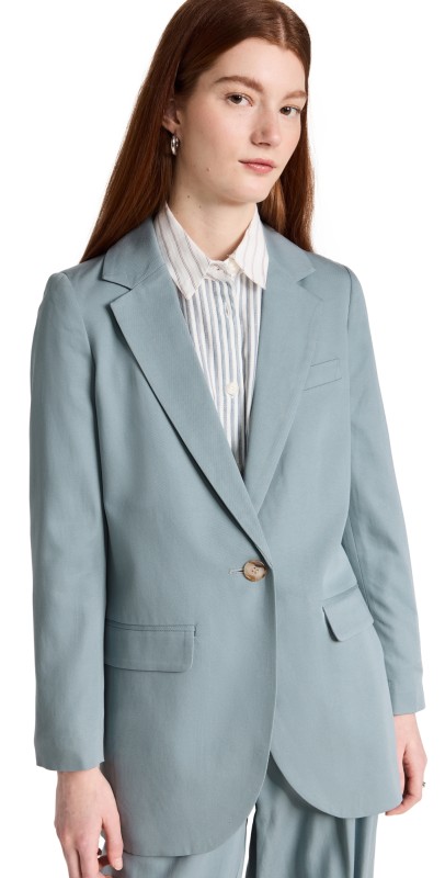 Madewell The Larsen Blazer in Drapeweave Overcast