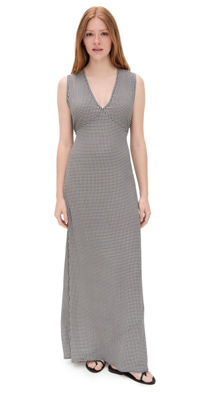 Little Lies Gingham Midi Dress Black