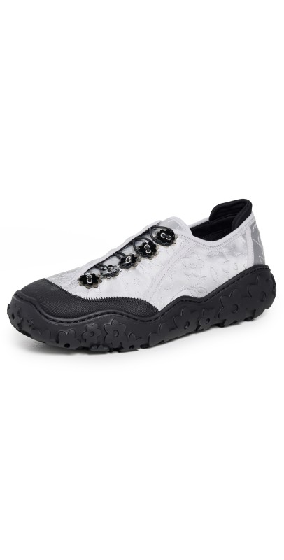 Cecilie Bahnsen Alina Embroidered Satin Grey Sneaker's Grey