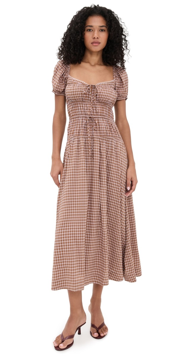 Reformation Rhett Dress Audrie Check